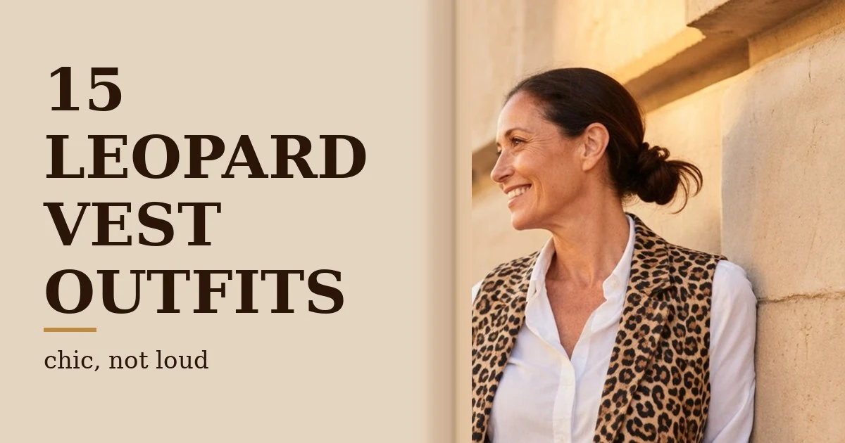 15 Leopard Print Vest Outfits for Midsize Women Chic, Not Loud