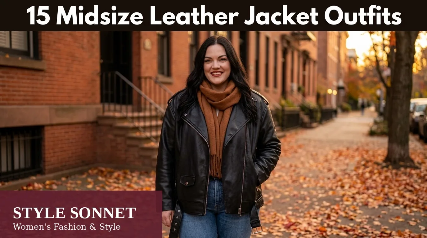 15 Midsize Leather Jacket Outfits To Wear All Fall Long