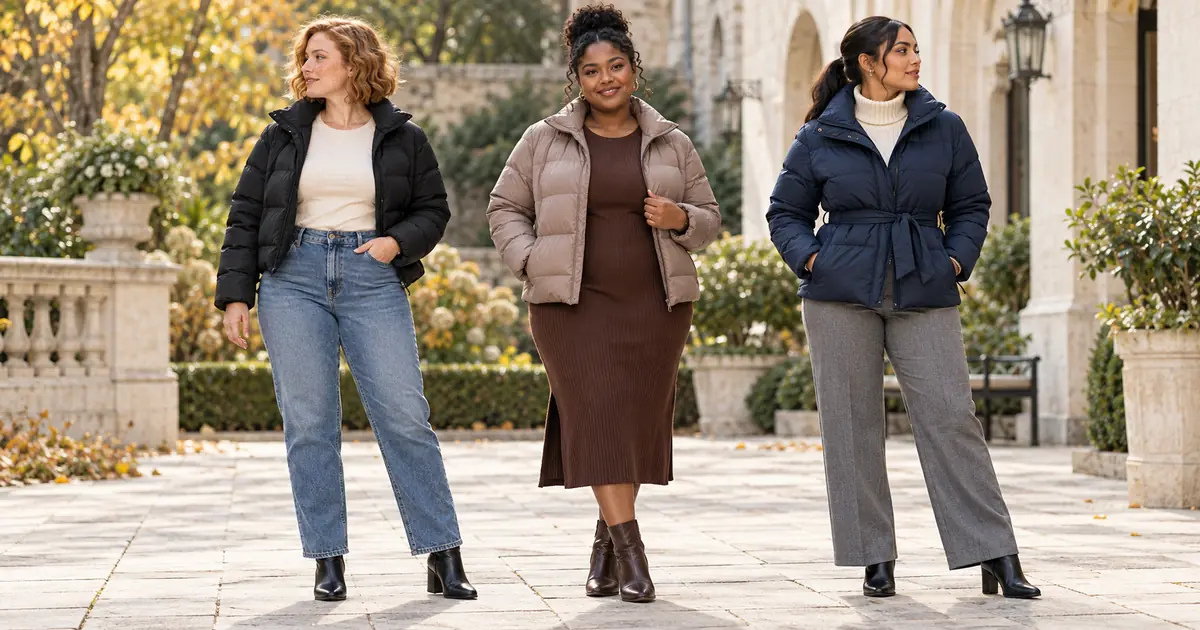 16 Midsize Puffer Jacket Outfits That Don’t Add Bulk