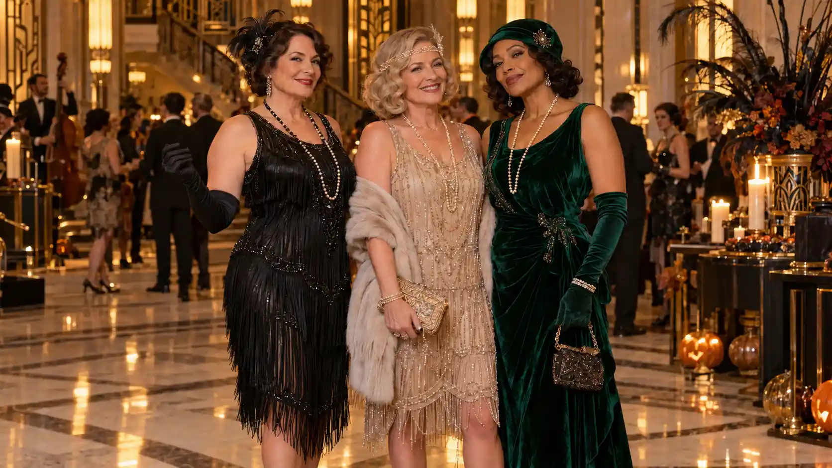 Chic Flapper Halloween Costumes for Women Over 40
