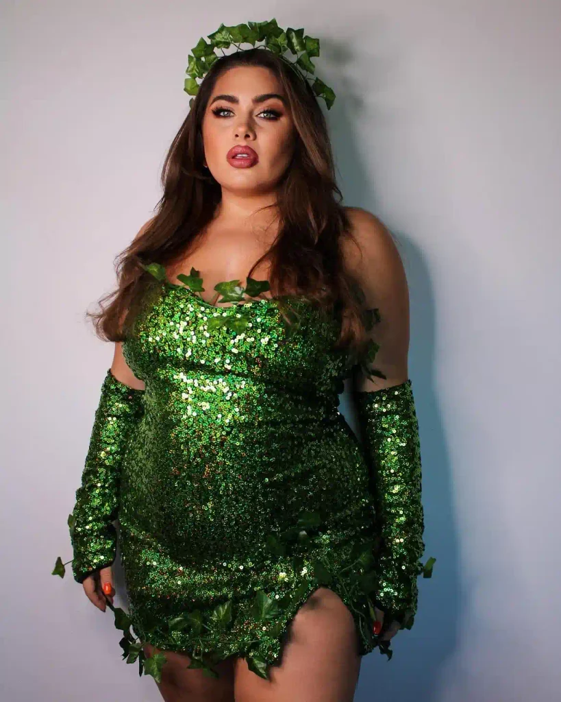 Glam Poison Ivy in Green Sequins