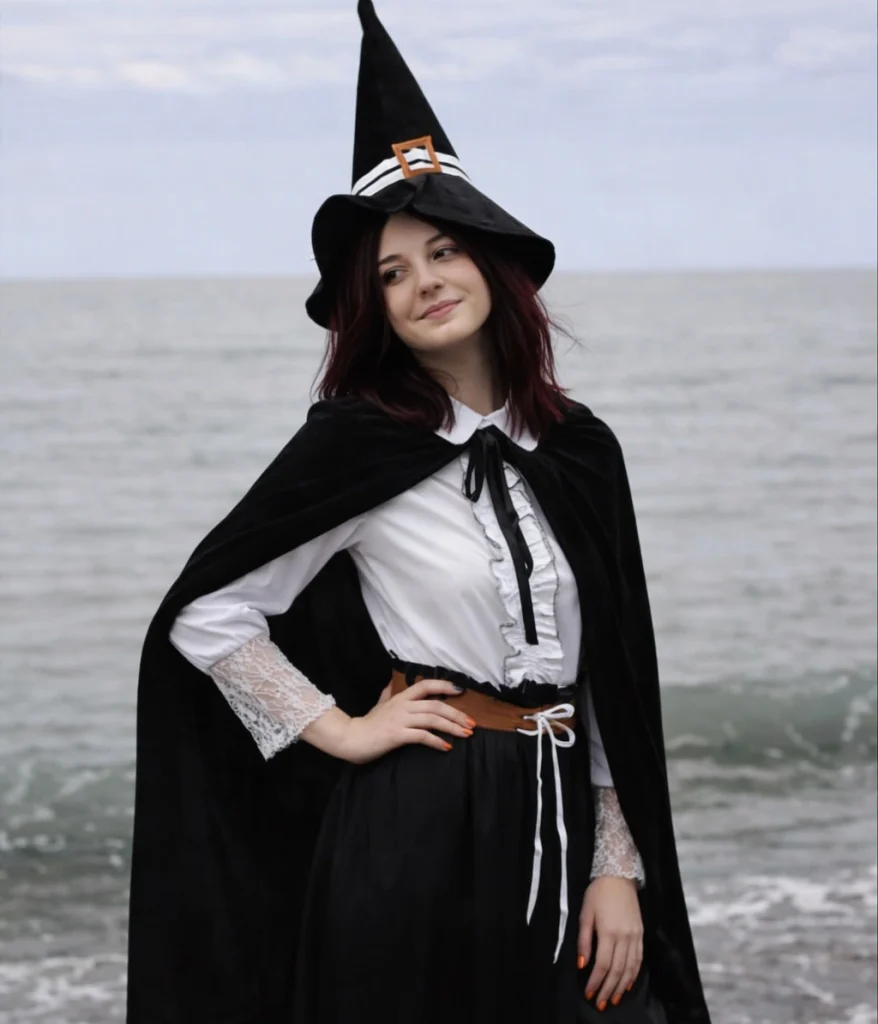 Modest Salem Witch With a Corset Belt