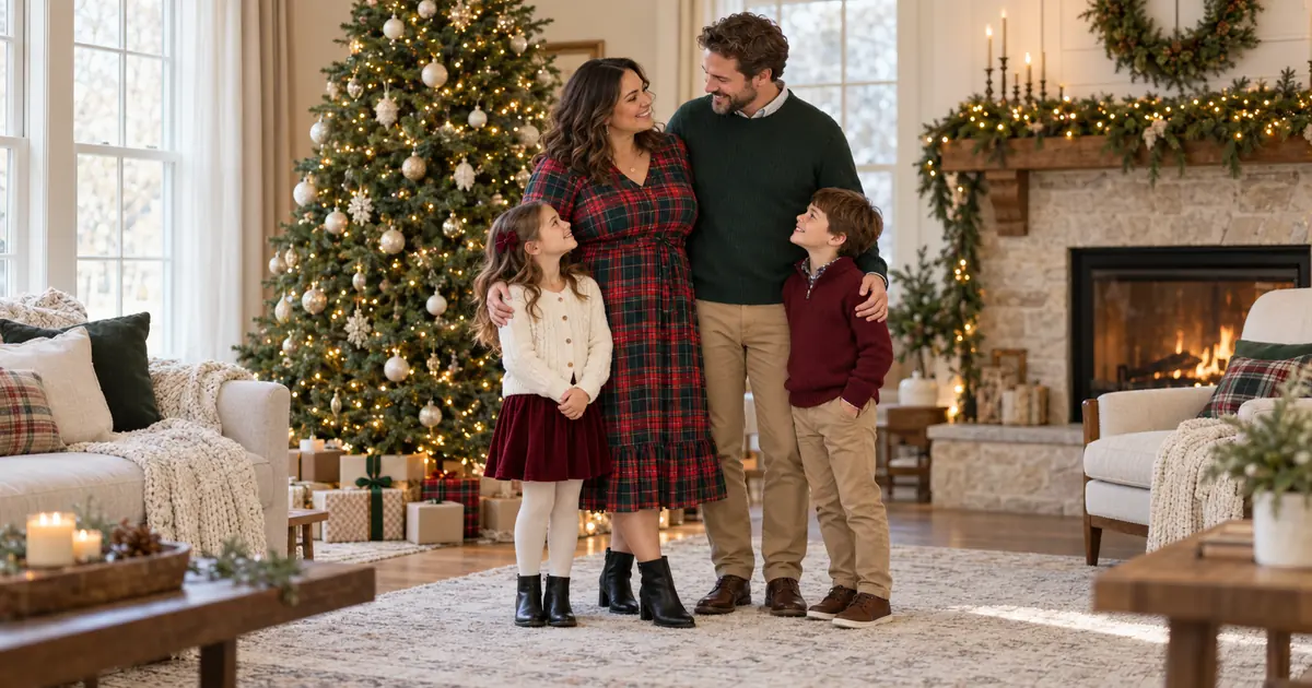 18 Christmas Family Photo Outfits for Midsize Women