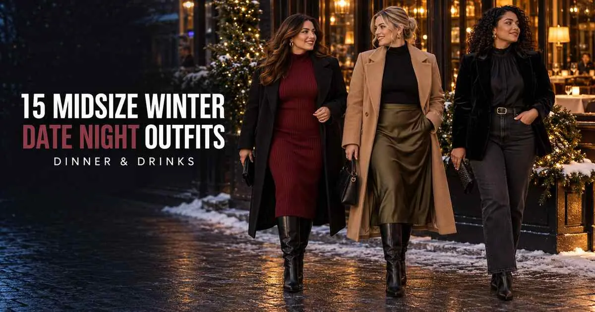 15 Midsize Winter Date Night Outfits for Dinner and Drinks